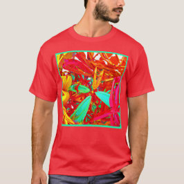 鮮やかな色彩の抽象パターン Tシャツ