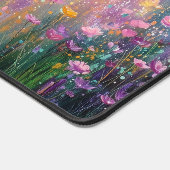 鮮やかな色彩の抽象的な花の絵画 デスクマット (コーナー)