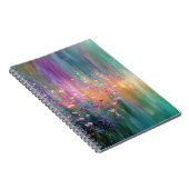 鮮やかな色彩の抽象的な花の絵画 ノートブック (右側)