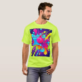 鮮やかな色彩の爆発：視覚的な饗宴 Tシャツ (正面フル)