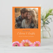 鮮やかな色彩の花の写真でお知らせ - 保存日 セーブザデート (スタンド正面)