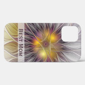 鮮やかな色彩の花の抽象的なフラクタル　ベストマム Case-Mate iPhoneケース (裏面 (横))