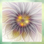 鮮やかな色彩の花、アブストラクトモダンフラクタル ウィンドウサイン (シート3)