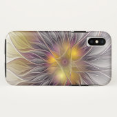 鮮やかな色彩の花、アブストラクトモダンフラクタル Case-Mate iPhoneケース (裏面(横))