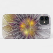 鮮やかな色彩の花、アブストラクトモダンフラクタル Case-Mate iPhoneケース (裏面(横))