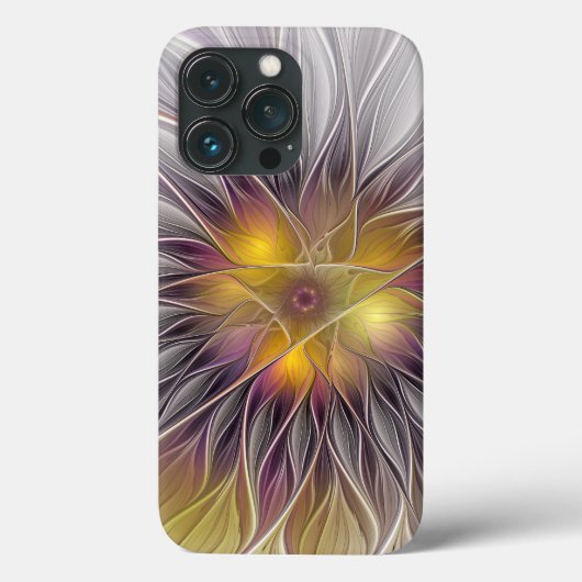 鮮やかな色彩の花、アブストラクトモダンフラクタル Case-Mate iPhoneケース (裏面)