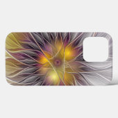 鮮やかな色彩の花、アブストラクトモダンフラクタル Case-Mate iPhoneケース (裏面 (横))