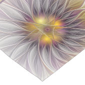 鮮やかな色彩の花、抽象的な現代のフラクタル ショートテーブルランナー (コーナー)