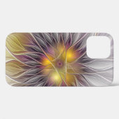 鮮やかな色彩の花、抽象的な現代のフラクタル Case-Mate iPhoneケース (裏面 (横))