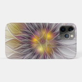 鮮やかな色彩の花、抽象的な現代のフラクタル Case-Mate iPhoneケース (裏面(横))