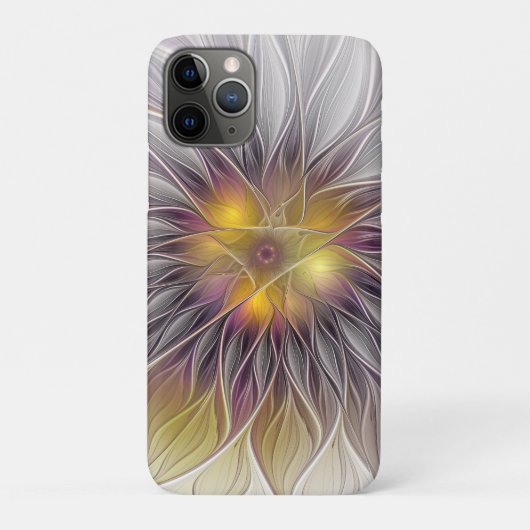 鮮やかな色彩の花、抽象的な現代のフラクタル Case-Mate iPhoneケース (裏)
