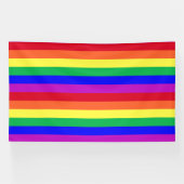 鮮やかな色彩の虹のストライプ LGBT パーティー 背景 横断幕 (横)