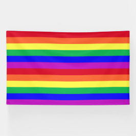 鮮やかな色彩の虹のストライプ LGBT パーティー 背景 横断幕