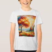 鮮やかな色彩の風景画 トライブレンドＴシャツ (正面)