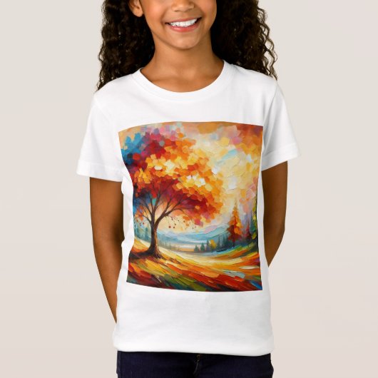 鮮やかな色彩の風景画 Tシャツ (正面)