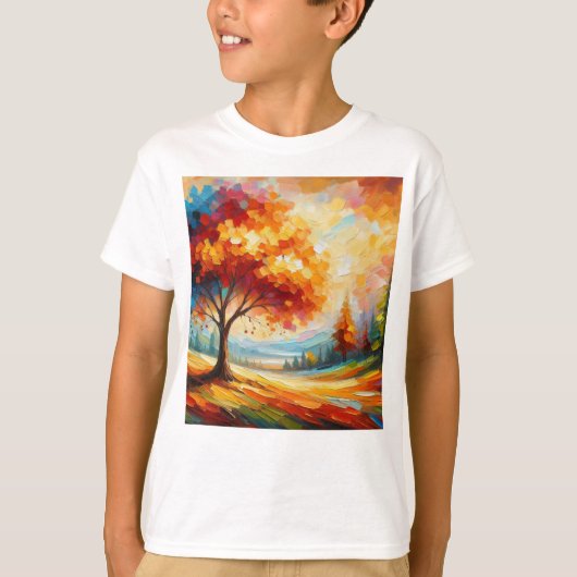 鮮やかな色彩の風景画 Tシャツ (正面)