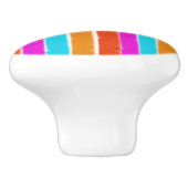 鮮やかな色彩の鮮やか-引出しのノブを縞で飾ります セラミックノブ (側面)