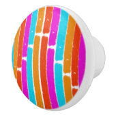 鮮やかな色彩の鮮やか-引出しのノブを縞で飾ります セラミックノブ (右)