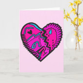 鮮やかな色彩の80年代風グリーティングカード カード (黄色い花)