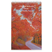 鮮やかな色彩オリジナルアクリル絵画 カレンダー (カバー)