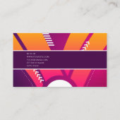 鮮やかな色彩 オレンジ 紫 女性らしい カラフル 名刺 (裏面)