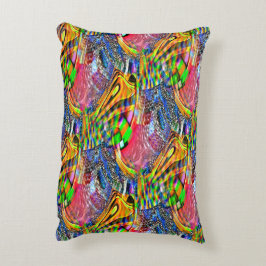 鮮やかな色澄んを背景に重ね合わせる アクセントクッション