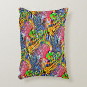 鮮やかな色澄んを背景に重ね合わせる アクセントクッション (正面(垂直))