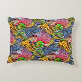 鮮やかな色澄んを背景に重ね合わせる アクセントクッション (裏面)