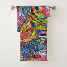 鮮やかな色澄んを背景に重ね合わせる バスタオルセット