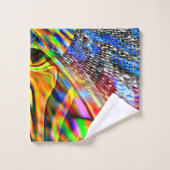 鮮やかな色澄んを背景に重ね合わせる バスタオルセット (ウォッシュタオル)