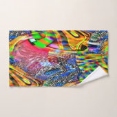 鮮やかな色澄んを背景に重ね合わせる バスタオルセット (ハンドタオル)