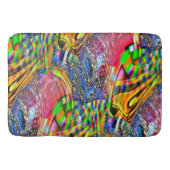 鮮やかな色澄んを背景に重ね合わせる バスマット (正面)