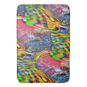 鮮やかな色澄んを背景に重ね合わせる バスマット (正面縦)