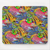 鮮やかな色澄んを背景に重ね合わせる マウスパッド (正面)