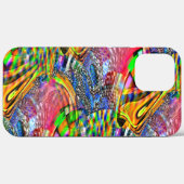 鮮やかな色澄んを背景に重ね合わせる Case-Mate iPhoneケース (裏面 (横))