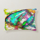 鮮やかな色 – 素朴粗い色のような粗い アクセントクッション (正面)