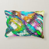 鮮やかな色 – 素朴粗い色のような粗い アクセントクッション (裏面)