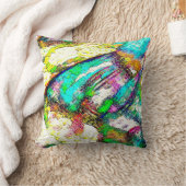 鮮やかな色 – 素朴粗い色のような粗い クッション (ブランケット)