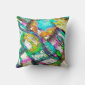 鮮やかな色 – 素朴粗い色のような粗い クッション (裏面)