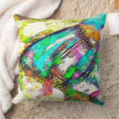 鮮やかな色 – 素朴粗い色のような粗い クッション (ブランケット)