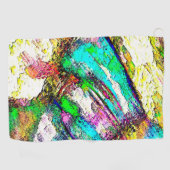 鮮やかな色 – 素朴粗い色のような粗い ゴルフタオル (横)