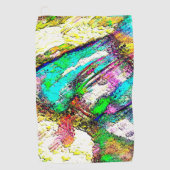 鮮やかな色 – 素朴粗い色のような粗い ゴルフタオル (正面)