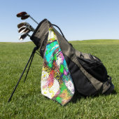 鮮やかな色 – 素朴粗い色のような粗い ゴルフタオル (グリーン)