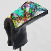 鮮やかな色 – 素朴粗い色のような粗い ゴルフヘッドカバー (3/4 正面)