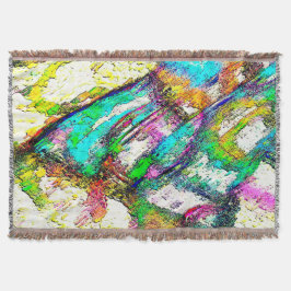 鮮やかな色 – 素朴粗い色のような粗い スローブランケット