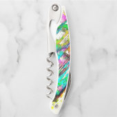 鮮やかな色 – 素朴粗い色のような粗い ソムリエナイフ (正面)