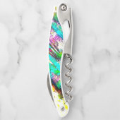 鮮やかな色 – 素朴粗い色のような粗い ソムリエナイフ (裏面)