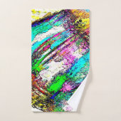 鮮やかな色 – 素朴粗い色のような粗い バスタオルセット (ハンドタオル)