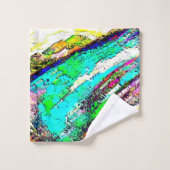 鮮やかな色 – 素朴粗い色のような粗い バスタオルセット (ウォッシュタオル)