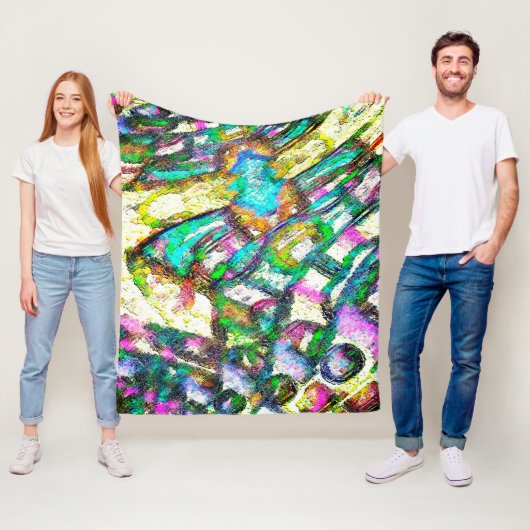 鮮やかな色 – 素朴粗い色のような粗い フリースブランケット (インサイチュ)